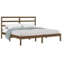Estructura de cama madera maciza de pino marrón miel 200x200 cm