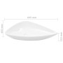 Weiße dreieckige Keramikspüle 645x455x115 mm von vidaXL, Sinkt - Ref: Foro24-142997, Preis: 63,10 €, Rabatt: %