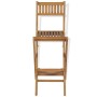 Folding garden bar stools 2 pcs solid teak wood by vidaXL, Garden chairs - Ref: Foro24-43806, Price: 201,97 €, Discount: %