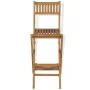 Folding garden bar stools 2 pcs solid teak wood by vidaXL, Garden chairs - Ref: Foro24-43806, Price: 200,76 €, Discount: %