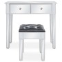 Tocador espejado con taburete de MDF y vidrio de vidaXL, Tocadores para dormitorios - Ref: Foro24-246661, Precio: 273,67 €, D...