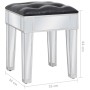 Tocador espejado con taburete de MDF y vidrio de vidaXL, Tocadores para dormitorios - Ref: Foro24-246661, Precio: 273,67 €, D...