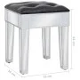 Tocador espejado con taburete de MDF y vidrio de vidaXL, Tocadores para dormitorios - Ref: Foro24-246661, Precio: 270,66 €, D...