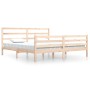 Estructura de cama sin colchón madera maciza de pino 200x200 cm