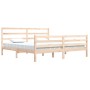 Estructura de cama sin colchón madera maciza de pino 200x200 cm