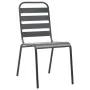 Sillas de jardín apilables 2 unidades acero gris de vidaXL, Sillas de jardín - Ref: Foro24-44257, Precio: 104,83 €, Descuento: %