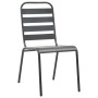 Stackable garden chairs 2 units gray steel by vidaXL, Garden chairs - Ref: Foro24-44257, Price: 117,77 €, Discount: %