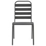 Stackable garden chairs 2 units gray steel by vidaXL, Garden chairs - Ref: Foro24-44257, Price: 117,77 €, Discount: %