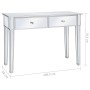 Mesa consola de espejo de MDF y vidrio 106,5x38x76,5 de vidaXL, Mesas auxiliares - Ref: Foro24-246660, Precio: 240,72 €, Desc...
