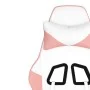 Silla gaming masaje y reposapiés cuero sintético blanco y rosa de , Sillones para videojuegos - Ref: Foro24-345420, Precio: 1...