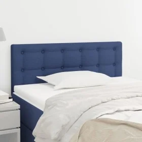Kopfteil aus blauem Stoff, 100 x 5 x 78/88 cm von , Kopf- und Fußteile - Ref: Foro24-346442, Preis: 35,74 €, Rabatt: %