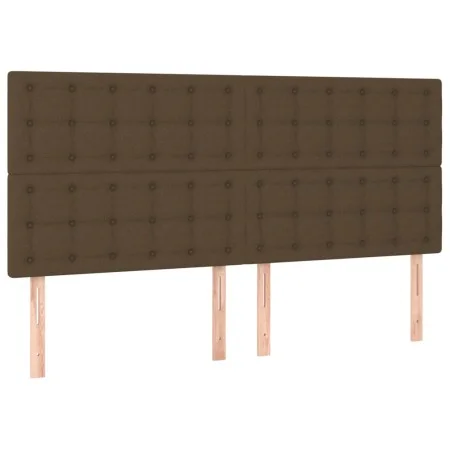 Headboards 4 units of dark brown fabric 80x5x78/88 cm by , Headboards and footboards - Ref: Foro24-3116775, Price: 105,04 €, ...