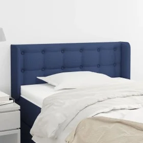 Cabecero de tela azul 83x16x78/88 cm de , Cabeceros y pies de cama - Ref: Foro24-3119182, Precio: 39,13 €, Descuento: %
