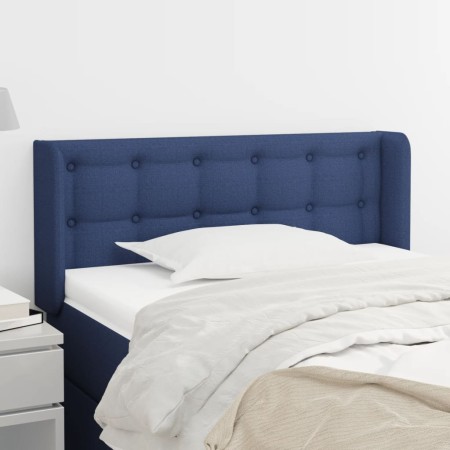 Blue fabric headboard 83x16x78/88 cm by , Headboards and footboards - Ref: Foro24-3119182, Price: 40,27 €, Discount: %