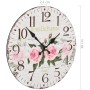 Vintage wall clock with flowers 30 cm by vidaXL, Wall clocks - Ref: Foro24-50625, Price: 18,46 €, Discount: %