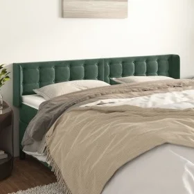 Kopfteil aus dunkelgrünem Samt, 163 x 16 x 78/88 cm von , Kopf- und Fußteile - Ref: Foro24-3119259, Preis: 80,56 €, Rabatt: %