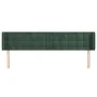 Cabecero de terciopelo verde oscuro 163x16x78/88 cm de , Cabeceros y pies de cama - Ref: Foro24-3119259, Precio: 80,43 €, Des...