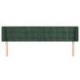 Kopfteil aus dunkelgrünem Samt, 163 x 16 x 78/88 cm von , Kopf- und Fußteile - Ref: Foro24-3119259, Preis: 77,17 €, Rabatt: %