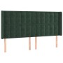 Kopfteil mit dunkelgrünen Samtohren 163x16x118/128cm von , Kopf- und Fußteile - Ref: Foro24-3120071, Preis: 138,02 €, Rabatt: %
