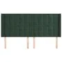 Cabecero con orejas de terciopelo verde oscuro 163x16x118/128cm de , Cabeceros y pies de cama - Ref: Foro24-3120071, Precio: ...