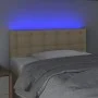 Cream fabric headboard with LED 100x5x78/88 cm by , Headboards and footboards - Ref: Foro24-3122041, Price: 46,78 €, Discount: %
