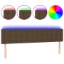 Kopfteil mit LED aus dunkelbraunem Stoff 160x5x78/88 cm von , Kopf- und Fußteile - Ref: Foro24-3122055, Preis: 62,46 €, Rabat...