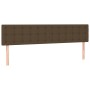 Cabecero con LED de tela marrón oscuro 160x5x78/88 cm de , Cabeceros y pies de cama - Ref: Foro24-3122055, Precio: 62,46 €, D...