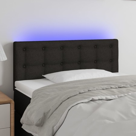 Kopfteil aus schwarzem Stoff mit LED 80x5x78/88 cm von , Kopf- und Fußteile - Ref: Foro24-3122022, Preis: 36,41 €, Rabatt: %