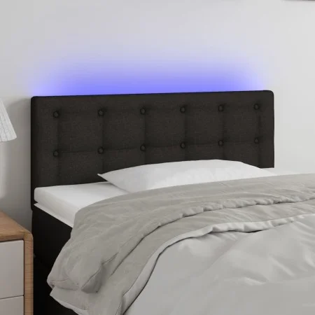 Kopfteil aus schwarzem Stoff mit LED 80x5x78/88 cm von , Kopf- und Fußteile - Ref: Foro24-3122022, Preis: 38,64 €, Rabatt: %