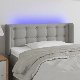 Hellgraues Stoffkopfteil mit LED 83x16x78/88 cm von , Kopf- und Fußteile - Ref: Foro24-3123644, Preis: 48,87 €, Rabatt: %