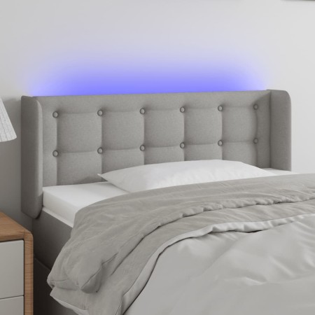 Cabecero con LED de tela gris claro 83x16x78/88 cm de , Cabeceros y pies de cama - Ref: Foro24-3123644, Precio: 52,76 €, Desc...
