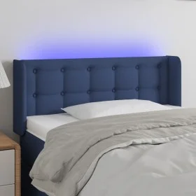 Blue fabric LED headboard 83x16x78/88 cm by , Headboards and footboards - Ref: Foro24-3123650, Price: 45,57 €, Discount: %