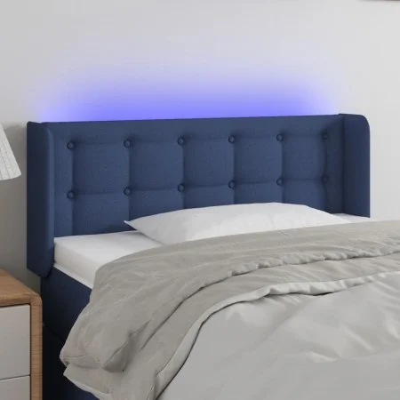 Kopfteil aus blauem Stoff mit LED 83x16x78/88 cm von , Kopf- und Fußteile - Ref: Foro24-3123650, Preis: 45,88 €, Rabatt: %