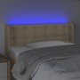 Kopfteil aus cremefarbenem Stoff mit LED 103x16x78/88 cm von , Kopf- und Fußteile - Ref: Foro24-3123665, Preis: 50,97 €, Raba...