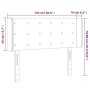 Kopfteil aus cremefarbenem Stoff mit LED 103x16x78/88 cm von , Kopf- und Fußteile - Ref: Foro24-3123665, Preis: 50,97 €, Raba...