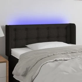 Black fabric headboard with LED 83x16x78/88 cm by , Headboards and footboards - Ref: Foro24-3123646, Price: 45,19 €, Discount: %