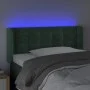 Dunkelgrünes Samtkopfteil mit LED 103x16x78/88 cm von , Kopf- und Fußteile - Ref: Foro24-3123715, Preis: 59,36 €, Rabatt: %
