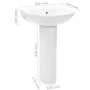 Lavabo de pie de cerámica blanco 520x440x190 mm de vidaXL, Lavabos - Ref: Foro24-142999, Precio: 143,99 €, Descuento: %