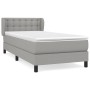 Box spring bed with light gray fabric mattress 80x200 cm by , Beds and slatted bases - Ref: Foro24-3126517, Price: 290,93 €, ...