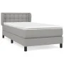 Box spring bed with light gray fabric mattress 80x200 cm by , Beds and slatted bases - Ref: Foro24-3126517, Price: 278,37 €, ...