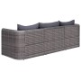 Set de sofás de jardín 3 piezas y cojines ratán sintético gris de vidaXL, Sofás de exterior - Ref: Foro24-44163, Precio: 339,...