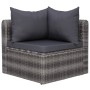Set de sofás de jardín 3 piezas y cojines ratán sintético gris de vidaXL, Sofás de exterior - Ref: Foro24-44163, Precio: 339,...