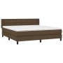Boxspringbett mit dunkelbrauner Stoffmatratze 160x200 cm von , Betten und Lattenroste - Ref: Foro24-3130044, Preis: 510,09 €,...