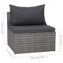 3-piece garden sofa set with gray synthetic rattan cushions by vidaXL, Outdoor sofas - Ref: Foro24-44163, Price: 294,84 €, Di...
