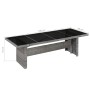 Synthetic rattan and glass garden table 240x90x74 cm by vidaXL, Garden tables - Ref: Foro24-43941, Price: 366,63 €, Discount: %