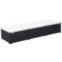 Liege mit schwarzem synthetischem Rattankissen von vidaXL, Liegen - Ref: Foro24-44404, Preis: 161,09 €, Rabatt: %
