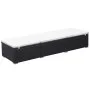 Lounger with black synthetic rattan cushion by vidaXL, Loungers - Ref: Foro24-44404, Price: 158,81 €, Discount: %