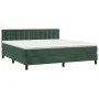 Box spring bed with mattress and LED dark green velvet 160x200cm by , Beds and slatted bases - Ref: Foro24-3134654, Price: 50...