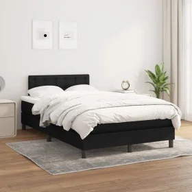 Box spring bed with black fabric mattress 120x200 cm by , Beds and slatted bases - Ref: Foro24-3140363, Price: 379,17 €, Disc...