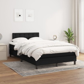 Cama box spring con colchón tela negro 120x200 cm de , Camas y somieres - Ref: Foro24-3140363, Precio: 386,66 €, Descuento: %